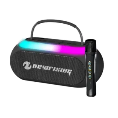 Boxa Portabila cu Lumini si Doua Microfoane, Putere 8866W, Negru