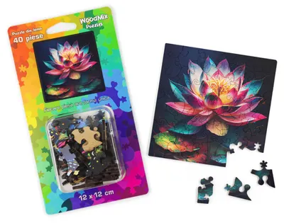 Puzzle mic din lemn - Flori - Nufar