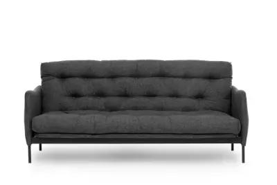 Canapea extensibila RENGE, 3 locuri, gri inchis, 200x82x92 cm