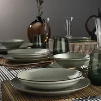 Serviciu de masa Color-X, 24 piese, 6 persoane, portelan, verde, kutahya porselen Engros