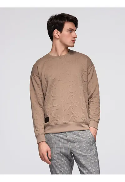 Bluza RELAXED FIT cu litere prelucrate B1712 - Bej