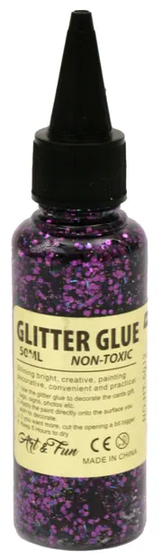 Lipici cu brocart Em Art - Cercuri și bastoane, violet (50 ml)
