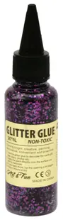 Lipici cu brocart Em Art - Cercuri și bastoane, violet (50 ml)