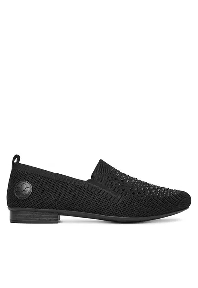 Mocasini dama - negre - piele