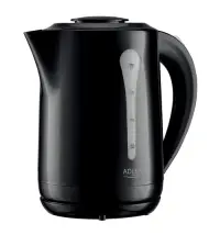 Fierbator de apa Adler AD 1244b, 2200 W, 2.5 L, Suport rotativ 360, Indicator de nivel al apei (Negru)