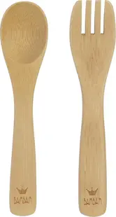 Set de luat masa Bam Bam - Furculita si lingura, bambus