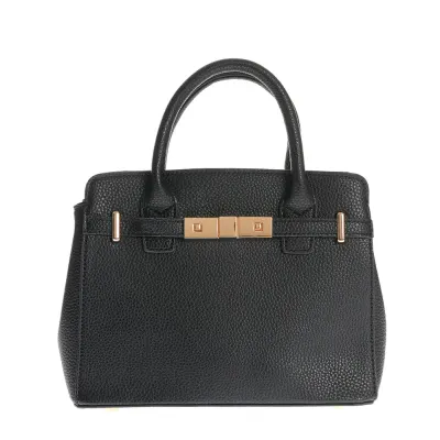Geanta crossbody neagra cu doua manere fixe