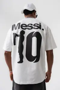 Tricou Oversize Messi 10 – White Tses5(179) (mărime: L)