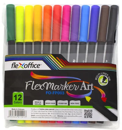 Carioci Flex Office - FO-FP003, 12 culori
