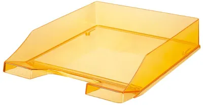 Suport orizontal de birou Han - Transparent, portocaliu