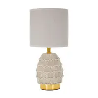 Veioză bej din ceramică cu abajur textil (înălțime 30,5 cm) Pigny – Mauro Ferretti