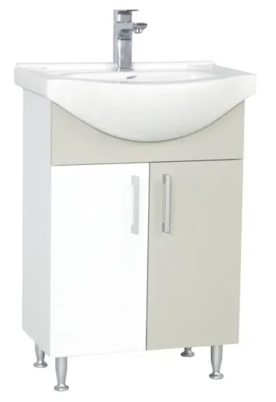 Set Baza si Lavoar seria 001, eco, 60 cm, taupe