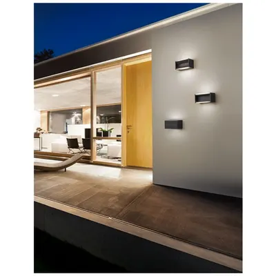 Aplica TWIN Inchis Gray Aluminiu Acrylic Diffuser LED 2x5 Wat 600Lm 3000K 220-240 Volt 50Hz Rotation 0-90 -IP54