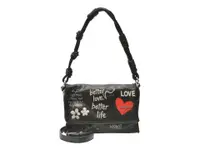 Geanta DESIGUAL neagra, WAXP39, din piele ecologica
