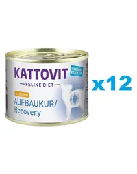 KATTOVIT Feline Diet Recovery Chicken hrana umeda dietetica pentru pisici in convalescenta, cu pui 12 x 185 g