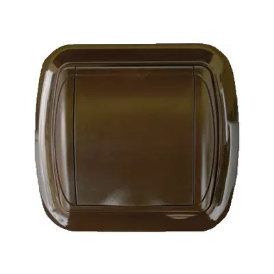 Doza - Priza perete plastic, maro inchis, margine rotunjita