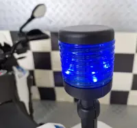Motocicleta electrica pentru copii Politie BMW F850 12V, roti ajutatoare, girofar Led, 3-5 ani