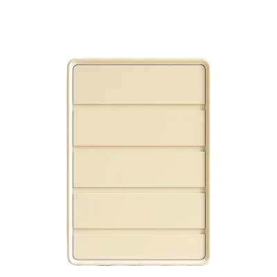 Comodă din MDF și piele PU – 5 sertare, 55x40x101 cm-White