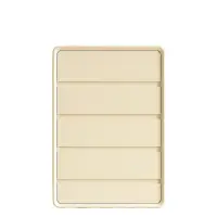 Comodă din MDF și piele PU &ndash; 5 sertare, 55x40x101 cm-White