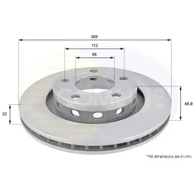 Disc frana COMLINE ADC1481V