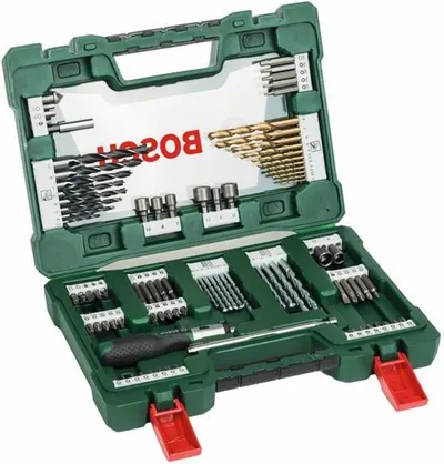 Set de burghie și biți Bosch - V-Line TiN, 91 de piese