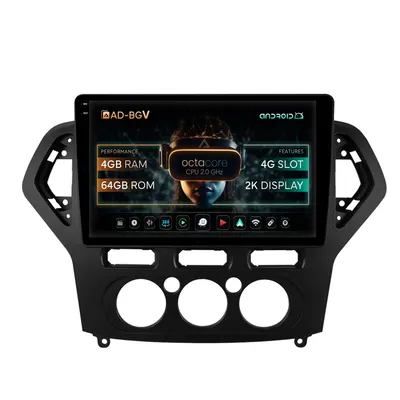 Navigatie Ford Mondeo (2007-2010) Clima Manuala, Android, V-Octacore 4GB RAM + 64GB ROM, 9.5 Inch - AD-BGV10004+AD-BGRKIT126