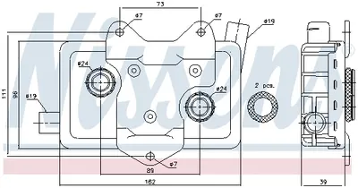 Termoflot radiator ulei (automatic manual; cu garnitura) MERCEDES SPRINTER 2-T (901, 902), SPRINTER 3-T (903), SPRINTER 4-T (904), V (638 2), VITO (638) 2.3 2.3D 2.9D intre 1995-2006