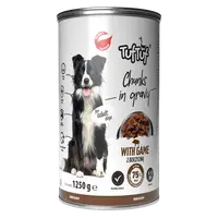 TUF TUF DOG -Hrana umeda CHUNKS cu VANAT- conserva 1250g