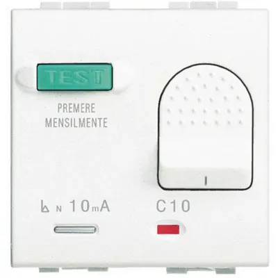 LL - magnet.difer.1 modul+N 10A 3kA 10mA alb