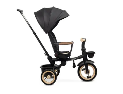 Tricicleta pentru copii Toyz Saber Beige pliabila, multifunctionala cu spatar reglabil si pozitie de somn, copertina si maner parinte cu inaltime reglabila, pana la 25 kg