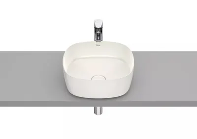 Lavoar Roca Inspira A327502650, montare pe blat, 37 x 37 cm, FineCeramic, Bej