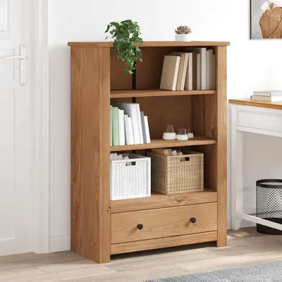 vidaXL Bibliotecă, 80 x 35 x 110 cm, lemn masiv de pin, gama Panama