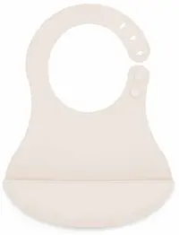 Bavetă din silicon BabyJem - Ecru