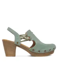 Pantofi dama model 66775-52 - verde - piele naturala - interior textil -