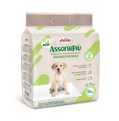 Covorase absorbante biodegradabile, AssorbiPiu Eco, 60 x 60 cm, 10 bucati