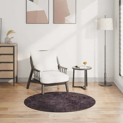 vidaXL Covor lavabil, antracit, φ120 cm