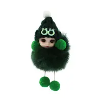 Breloc puf verde închis model bebeluș