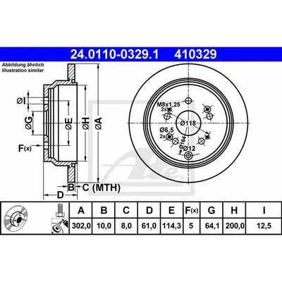 Disc frana ATE 24.0110-0329.1