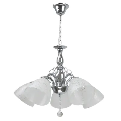 Lustra Dorya Silver Alb+Crom 5xE27 60W