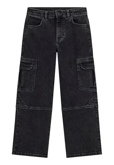 Blugi relaxed-fit din denim - Negru stins