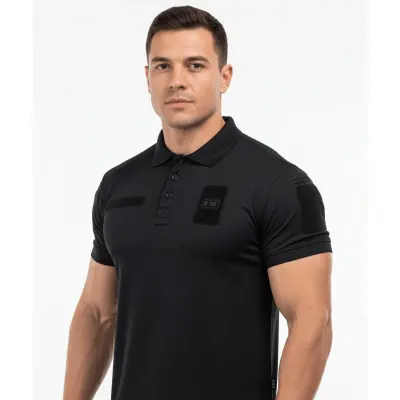 Tricou polo Elite Tactical Coolmax® M-TAC Negru - S
