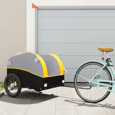 Gossi remorca pentru biciclete, negru si galben, 45 kg, fier