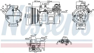 Compresor climatizare aer conditionat potrivit VOLVO S60 III, V60 I, V60 II, XC40, XC60 II 1.5-2.0H 03.15