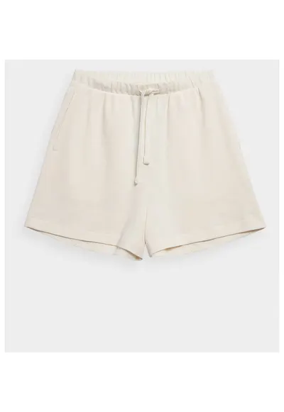 Pantaloni scurti dama - 302741960 - Bumbac/Poliester - Verde - Ecru