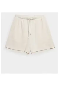 Pantaloni scurti dama - 302741960 - Bumbac/Poliester - Verde - Ecru
