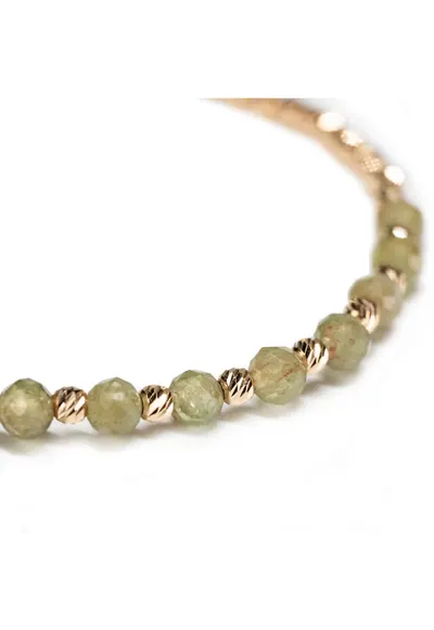 Bratara cu bile de Aur 14k si pietre semipretioase Peridot