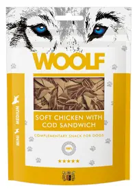 WOOLF DOG SNACKS Chicken with Cod Sandwich 100g