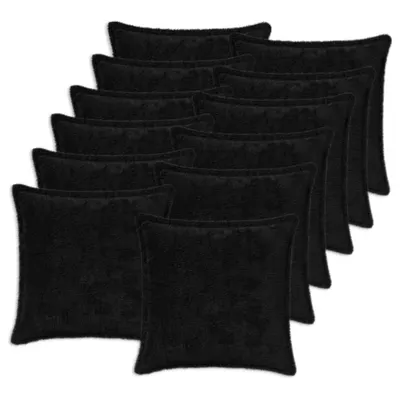 vidaXL Husă pentru pernă 12 buc. HOUTEN Negru 45 x 45 cm