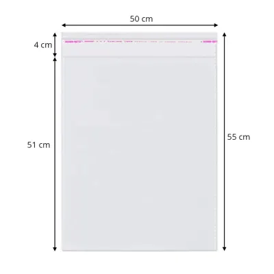 Pungi cu clapetă adezivă - lungimi între 45 și 100cm (set 100 buc) - 50x55cm