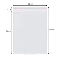 Pungi cu clapetă adezivă - lungimi între 45 și 100cm (set 100 buc) - 50x55cm